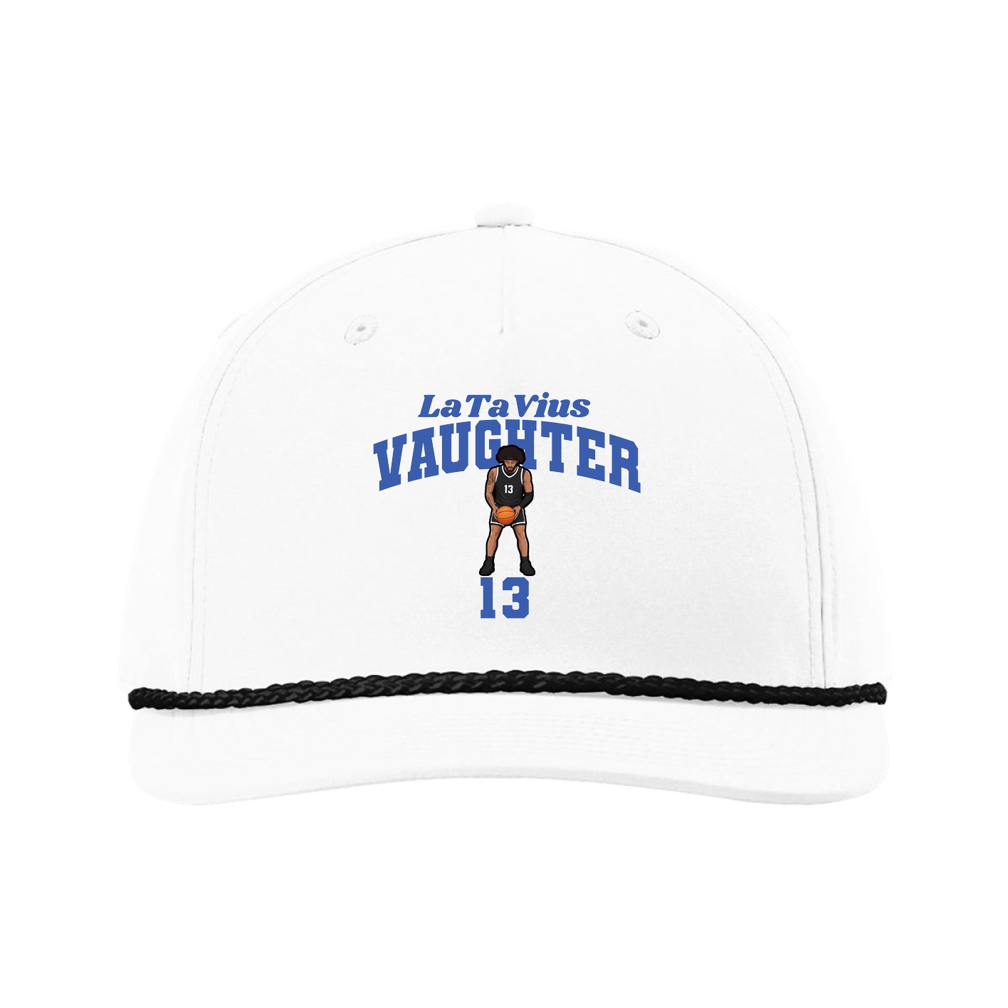 Five-Panel Classic Rope Cap — Signature Arch in White