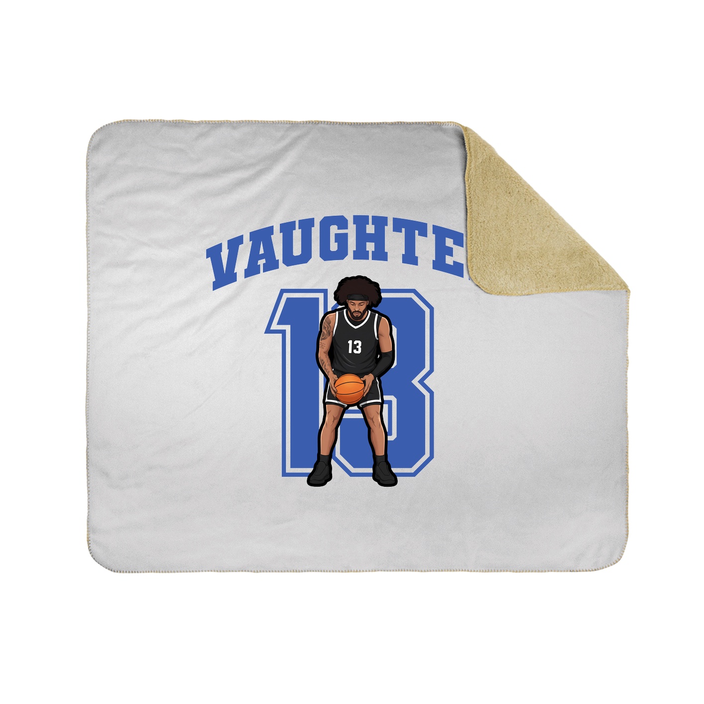 Throw Blanket — Number in White