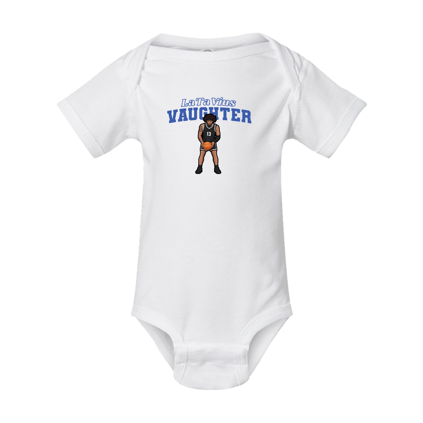 Baby Onesie — Name Arch in White