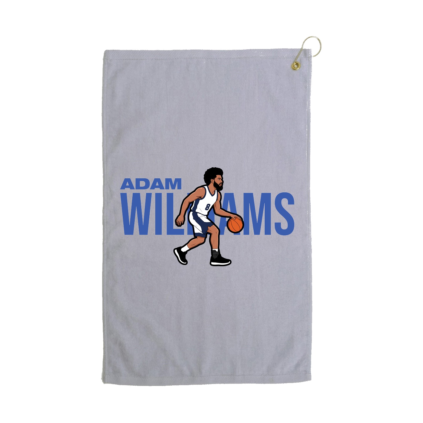 Golf Towel — Player Name in Grey