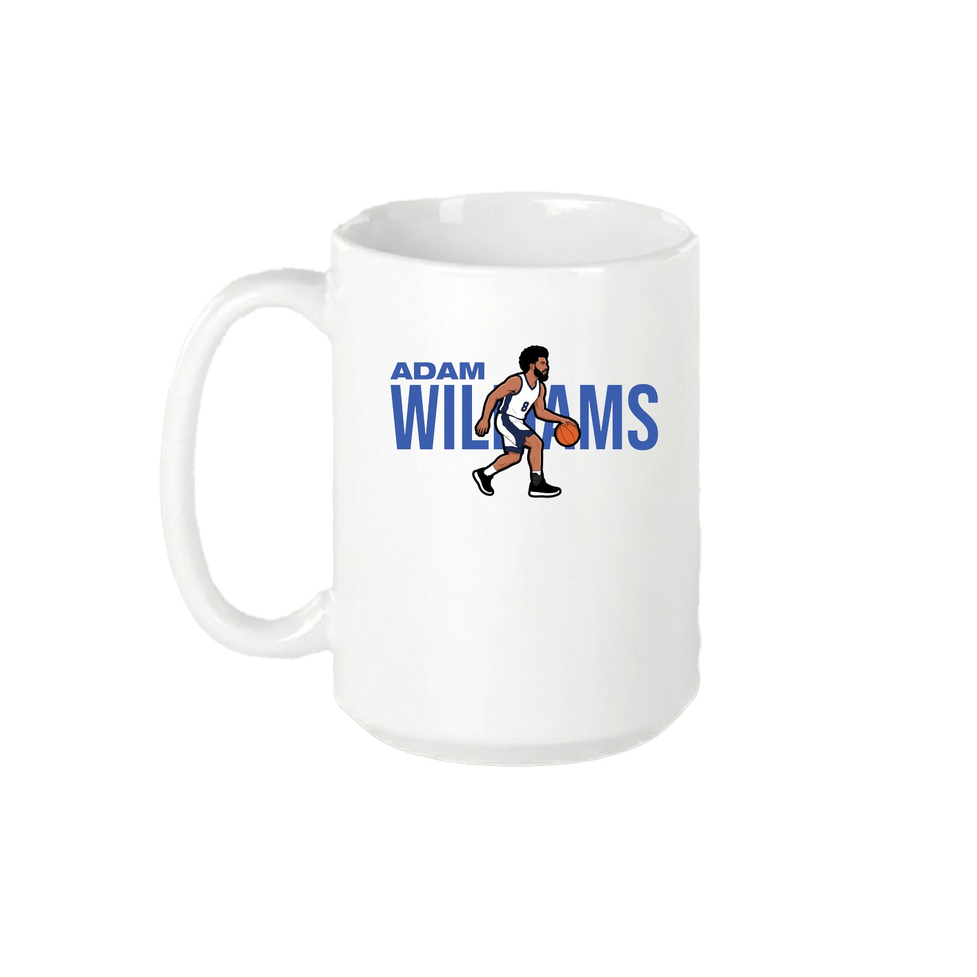 15oz Coffee Mug — Player Name in White