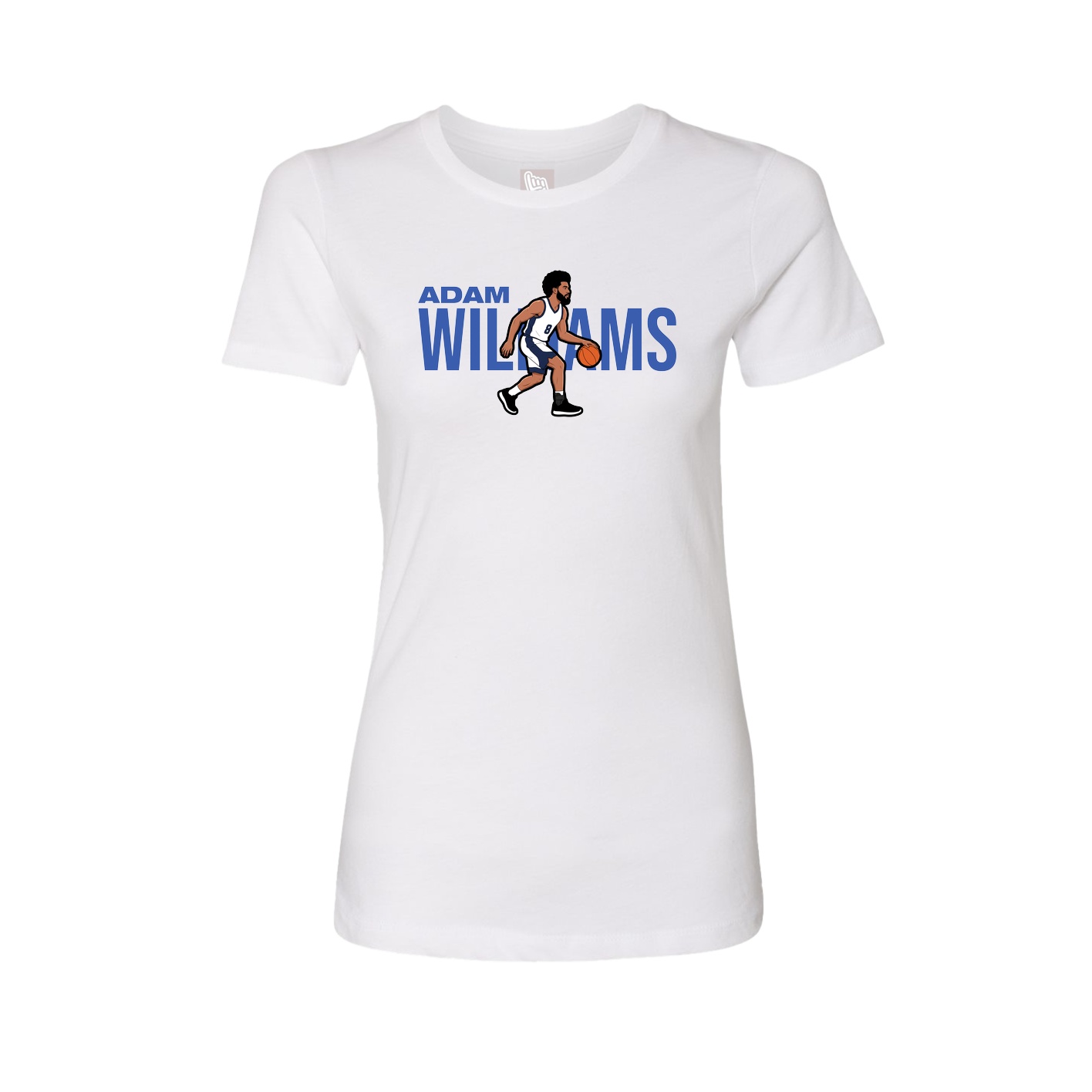 Fitted Women's Tee — Player Name in White