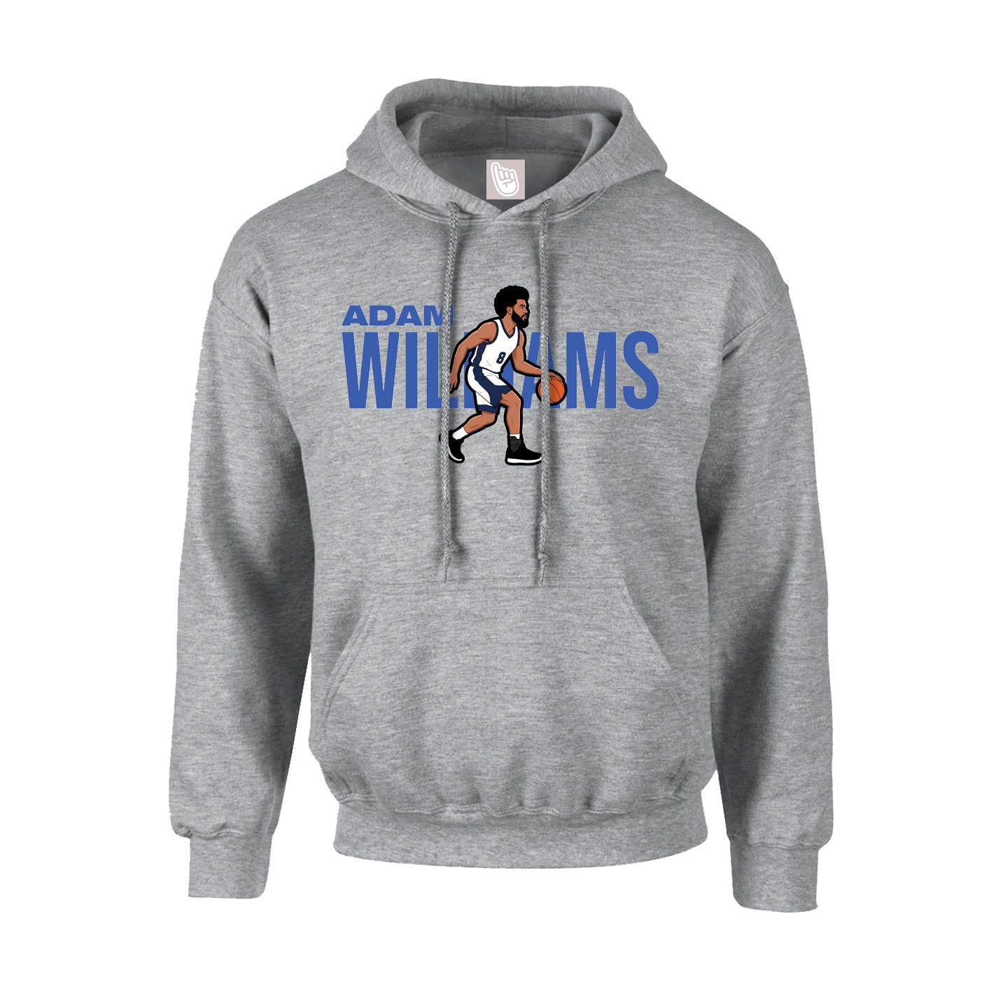 Youth Hoodie — Player Name in Grey