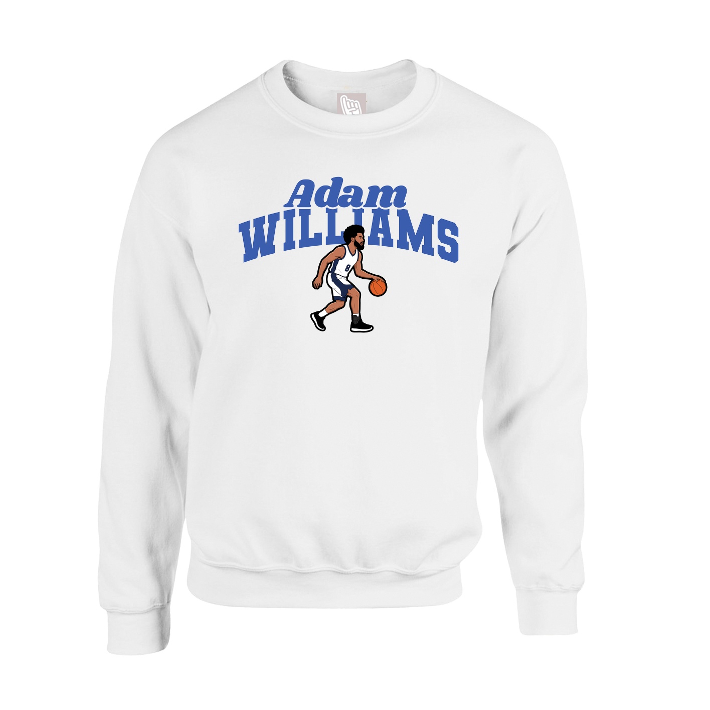 Fleece Crew — Signature Arch in White