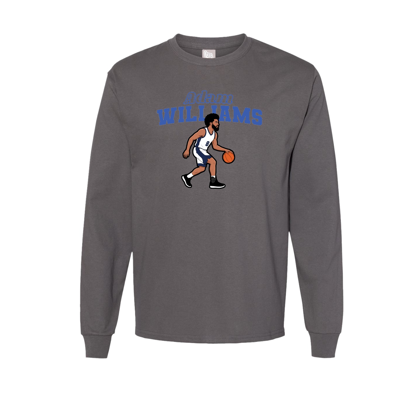 Long Sleeve Tee — Name Arch in Grey