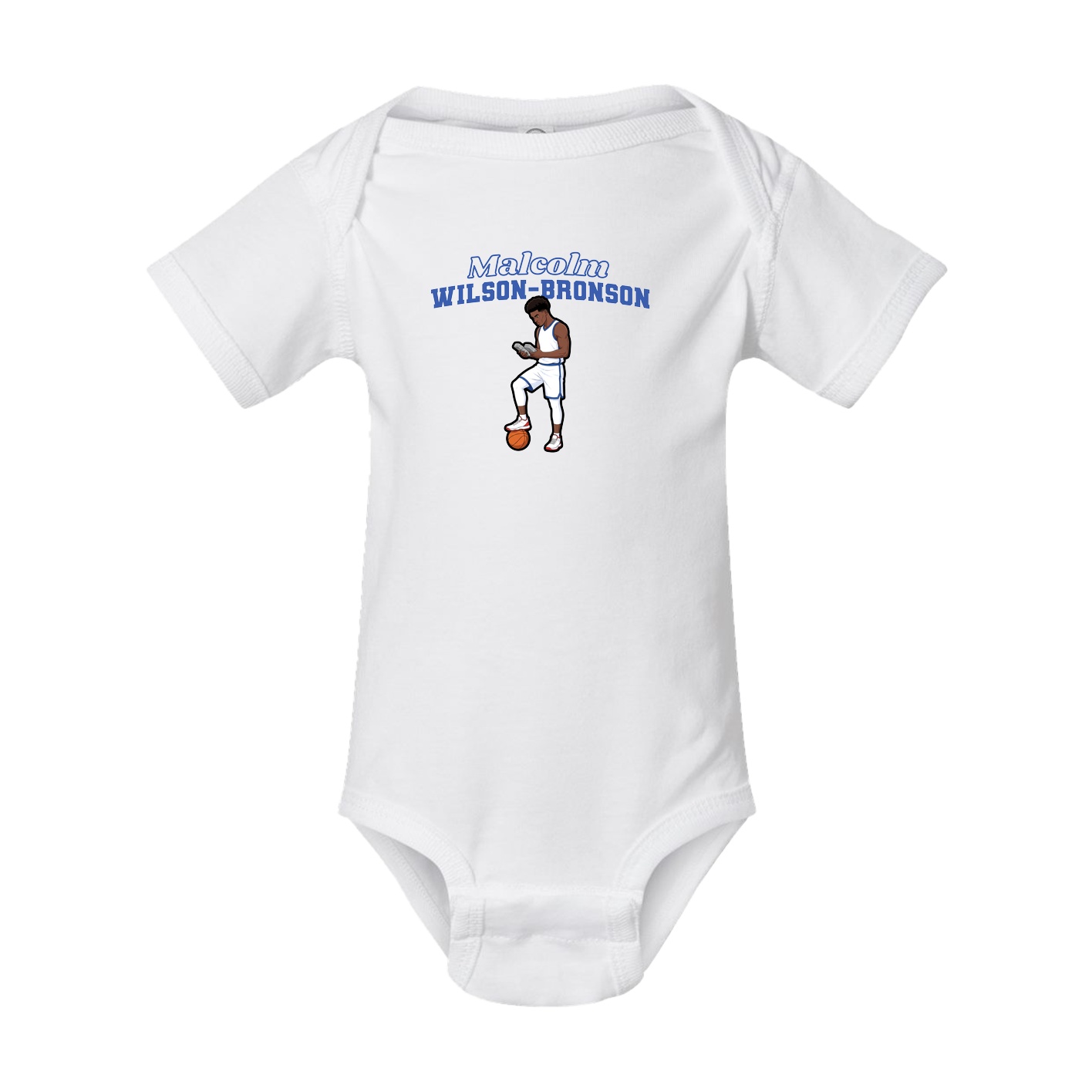 Baby Onesie — Name Arch in White