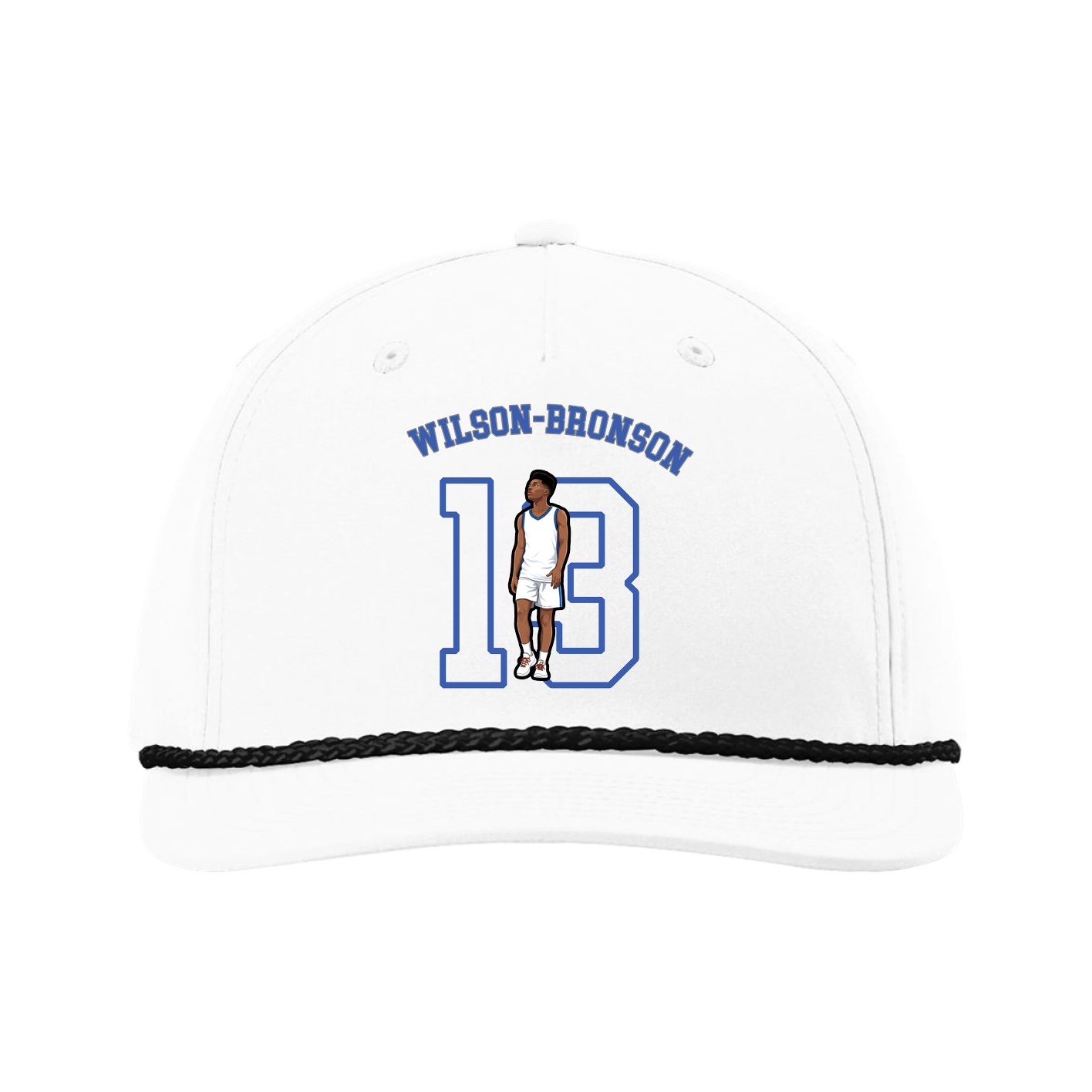 Five-Panel Classic Rope Cap — Shirsey Arch in White