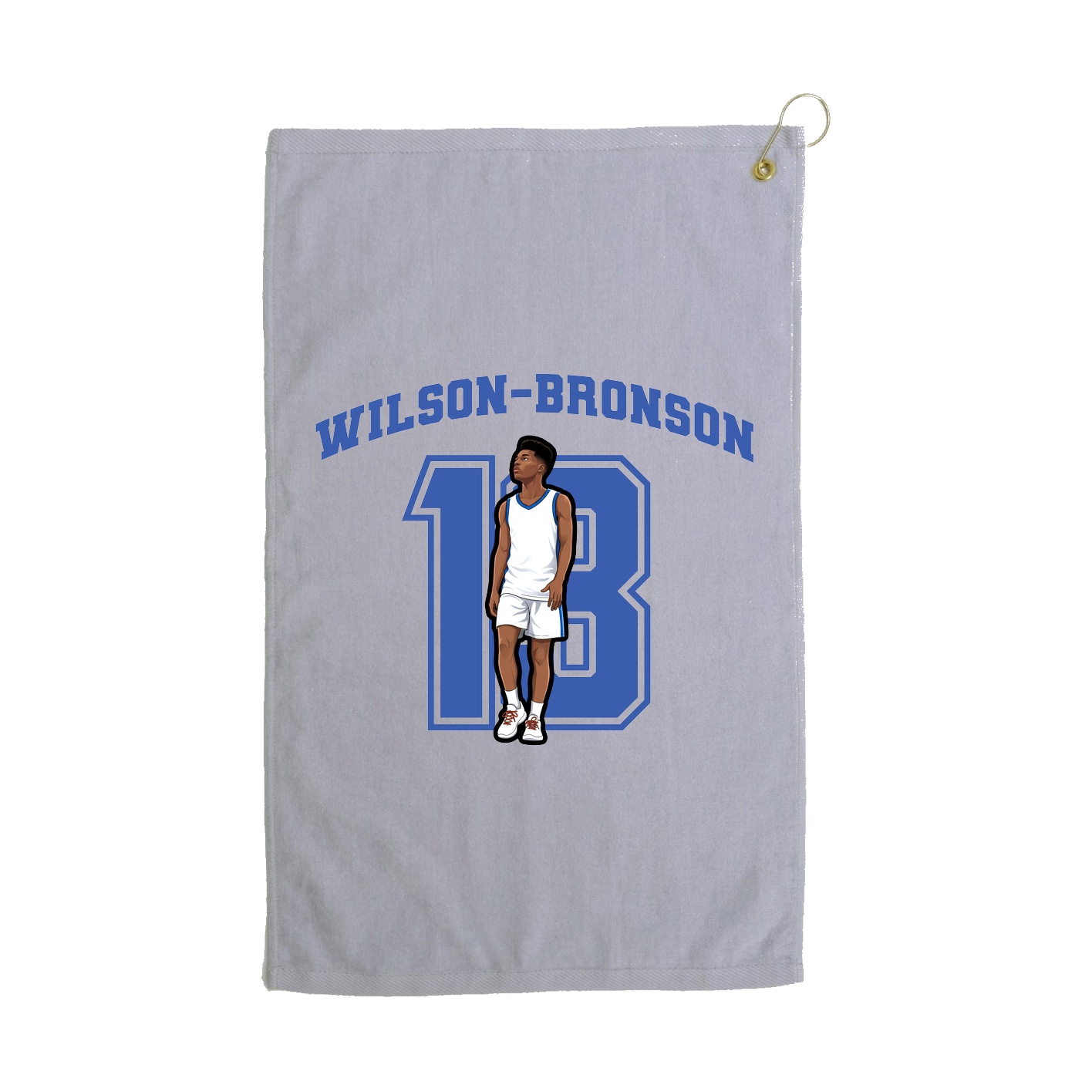 Golf Towel — Number in Grey
