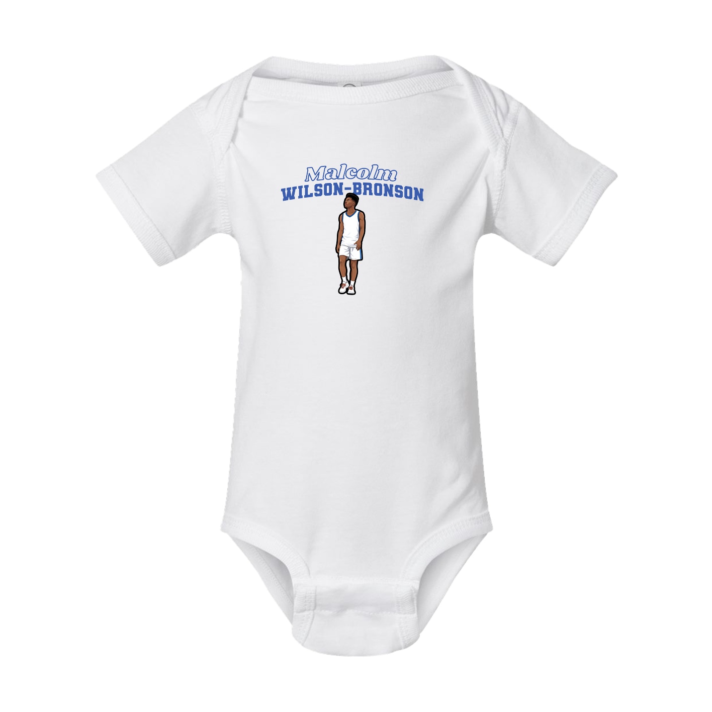 Baby Onesie — Name Arch in White