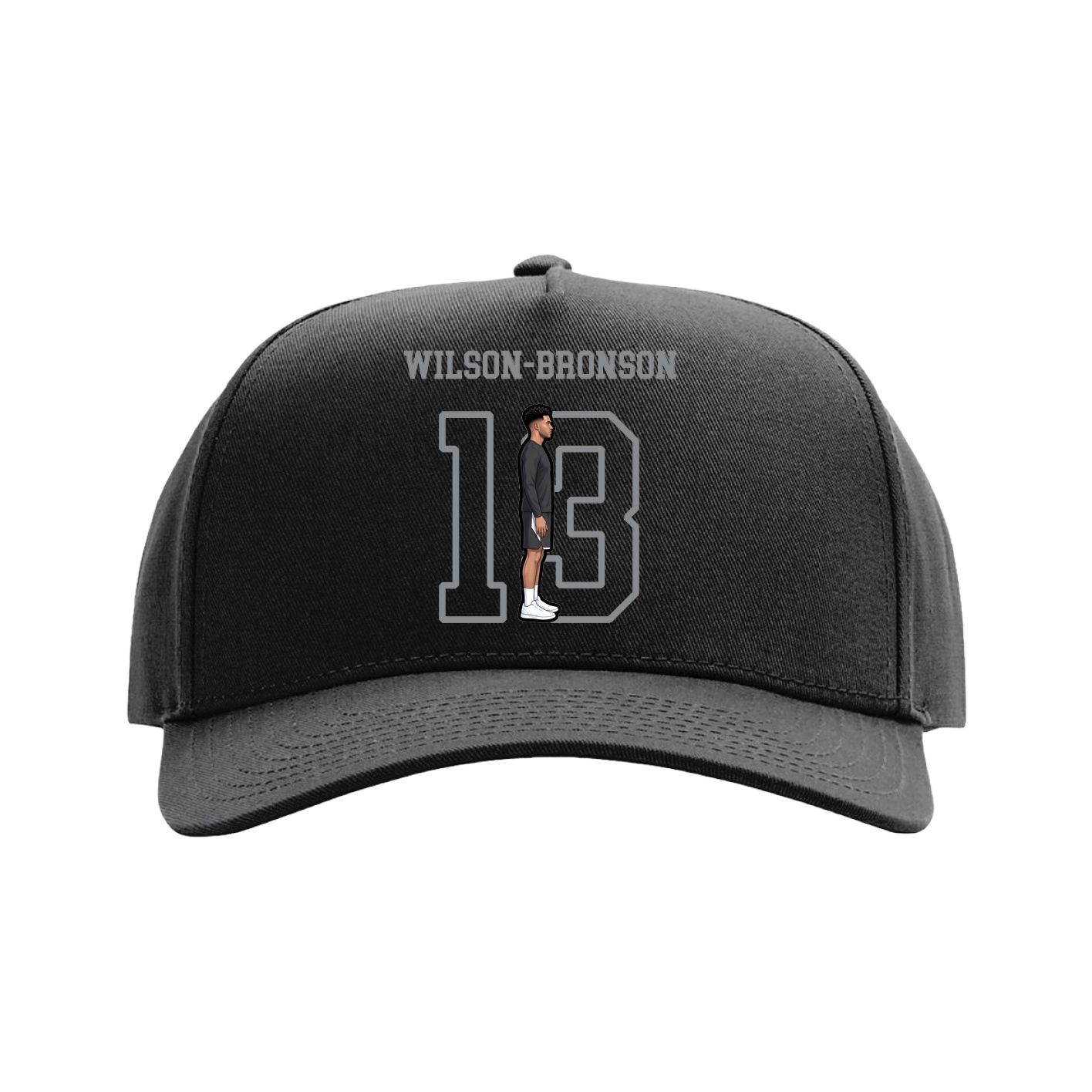 Full Fabric Five-Panel Champ Cap — Shirsey in Black