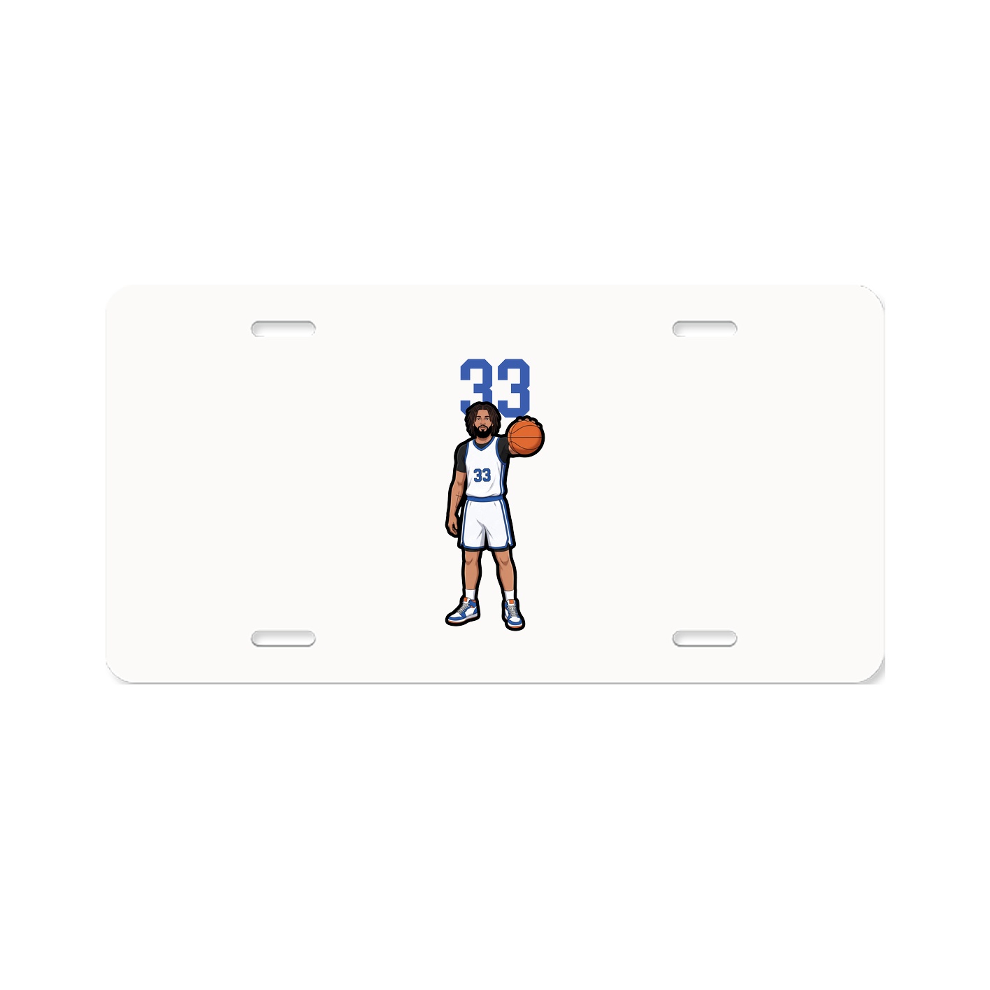 License Plate — Number Top in Classic