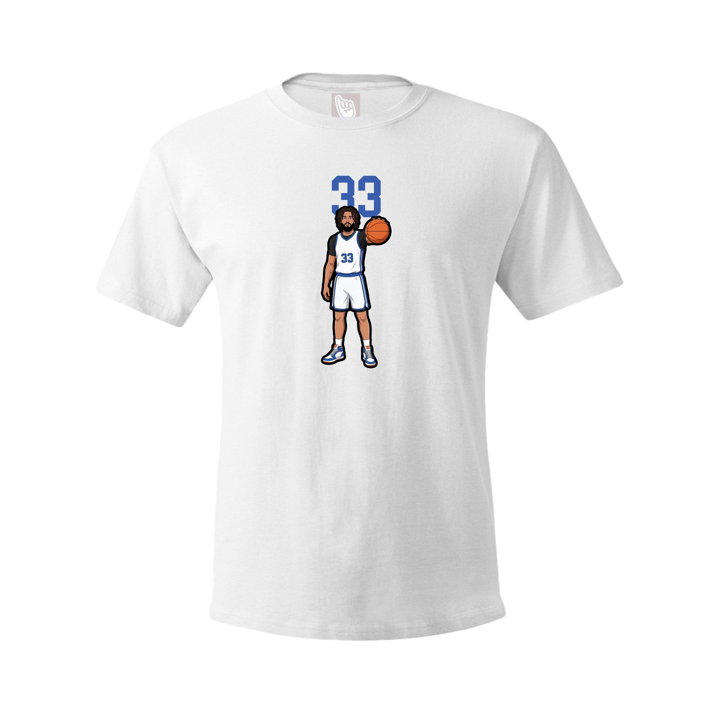 Youth Tee — Number Top in White