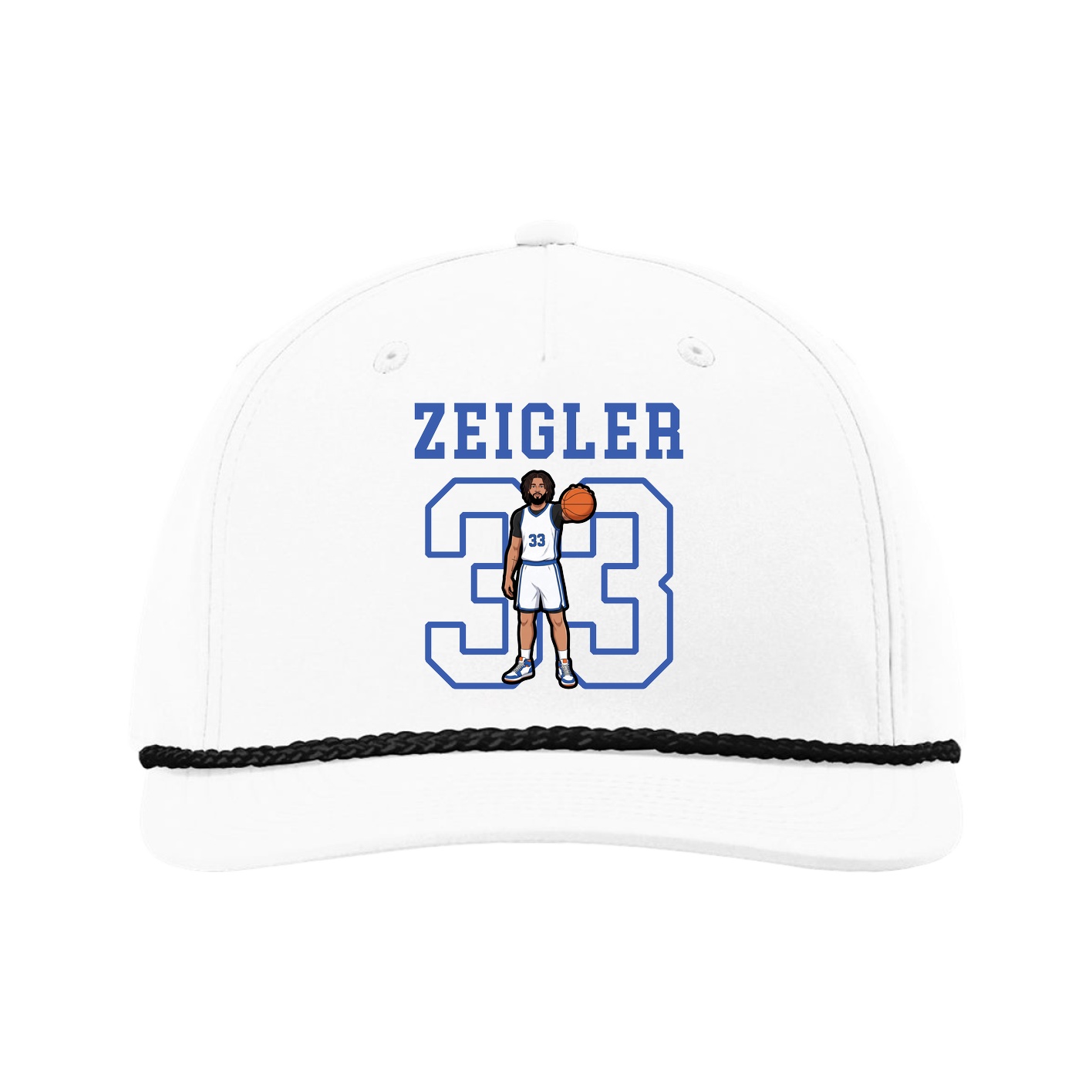 Five-Panel Classic Rope Cap — Shirsey in White