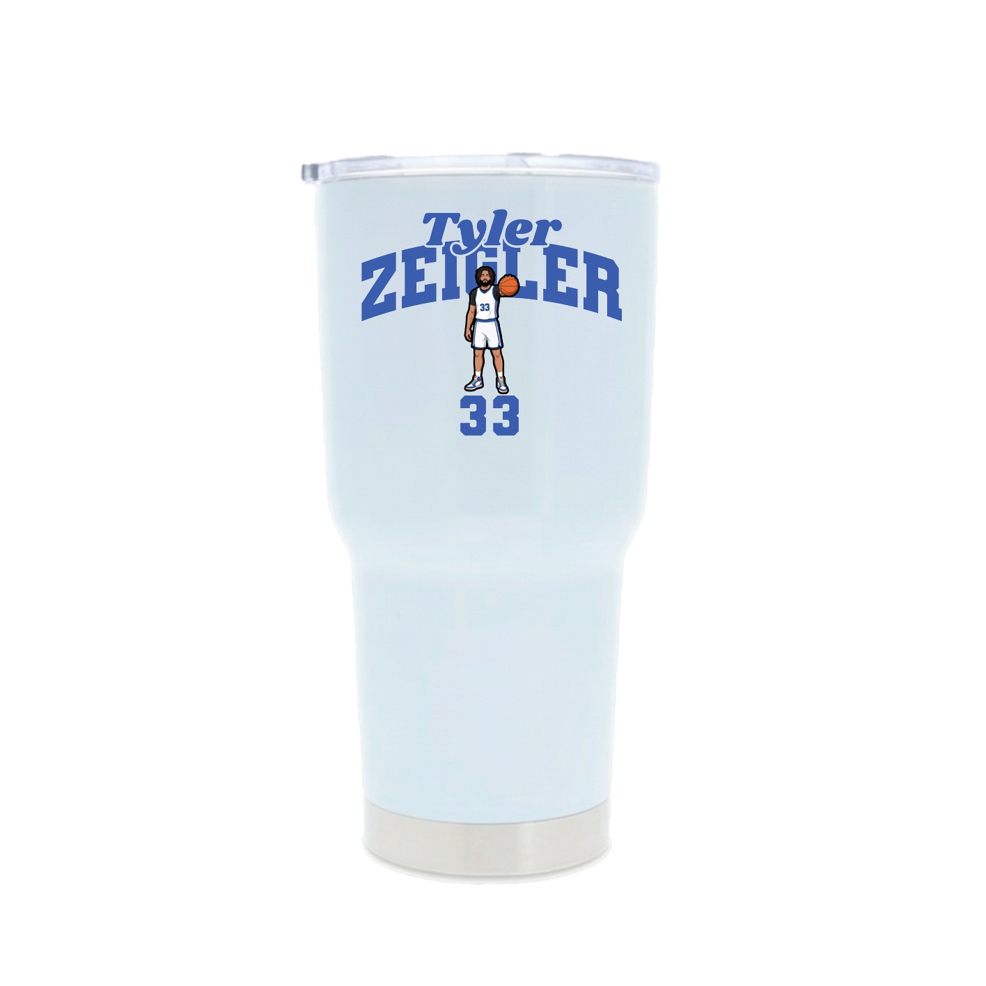 30oz Stainless Steel Tumbler — Signature Arch in White