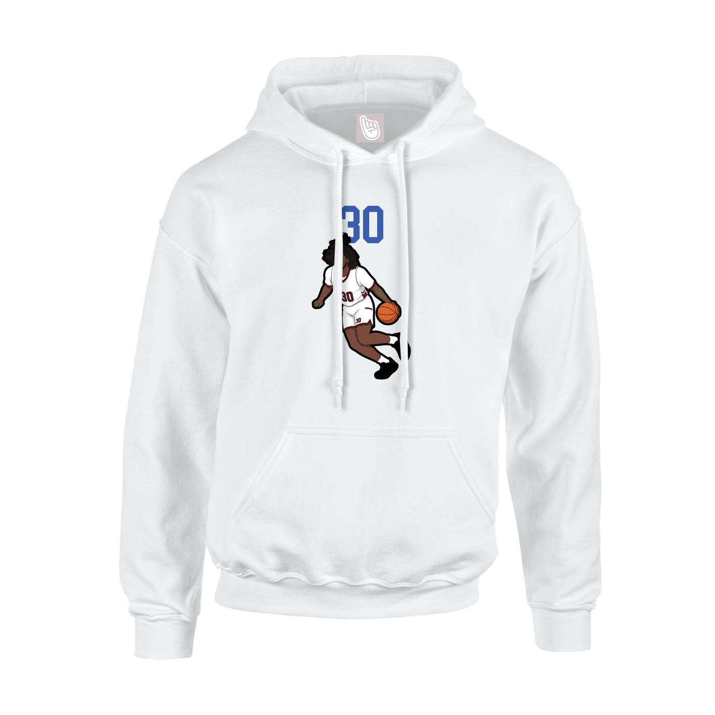 Hoodie — Number Top in White