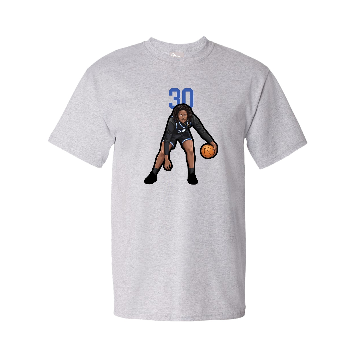 Youth Tee — Number Top in Grey