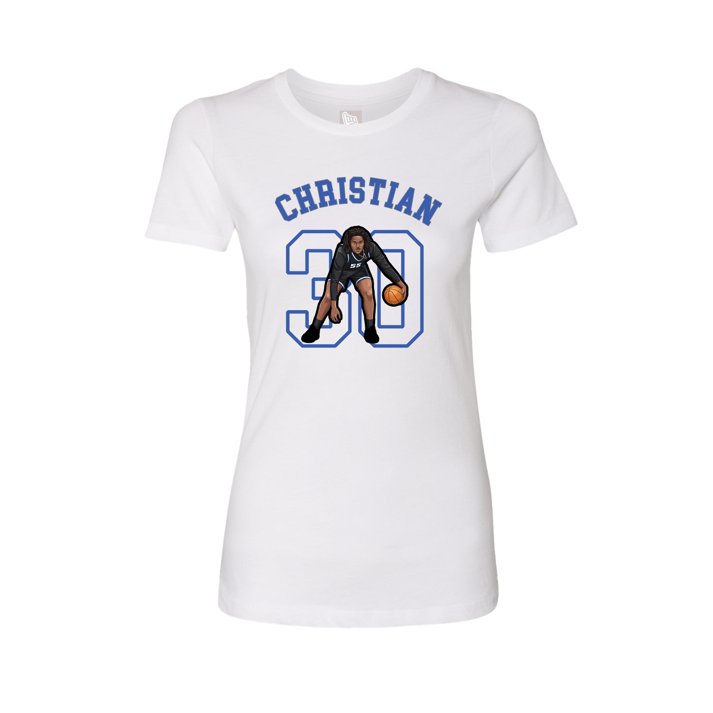Fitted Women's Tee — Shirsey Arch in White