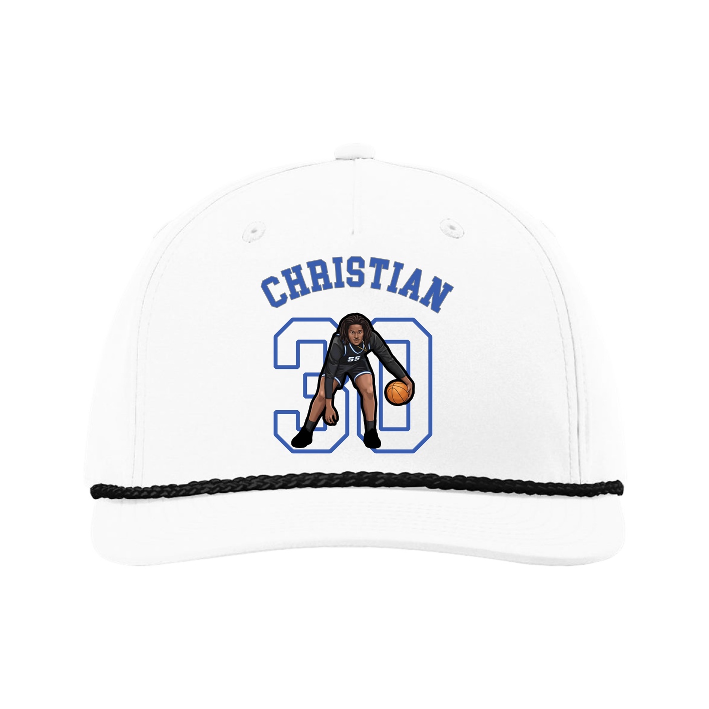 Five-Panel Classic Rope Cap — Shirsey Arch in White