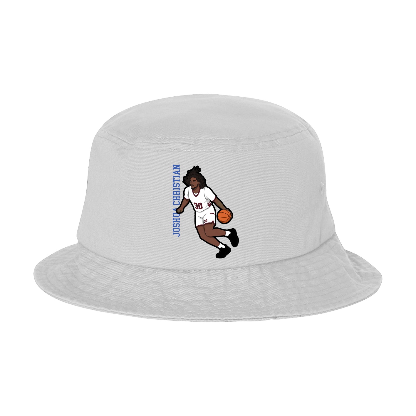 Bucket Cap — Name Vertical in White