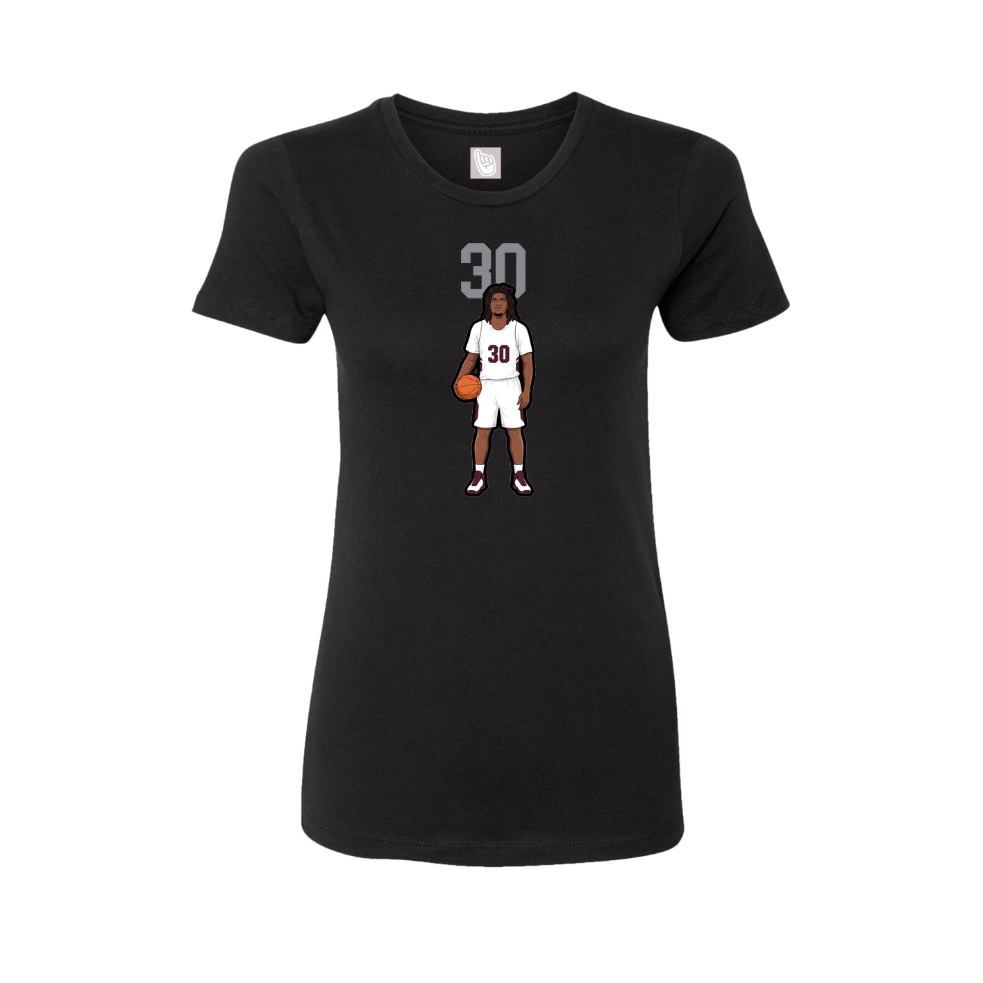 Womens Tee — Number Top in Black