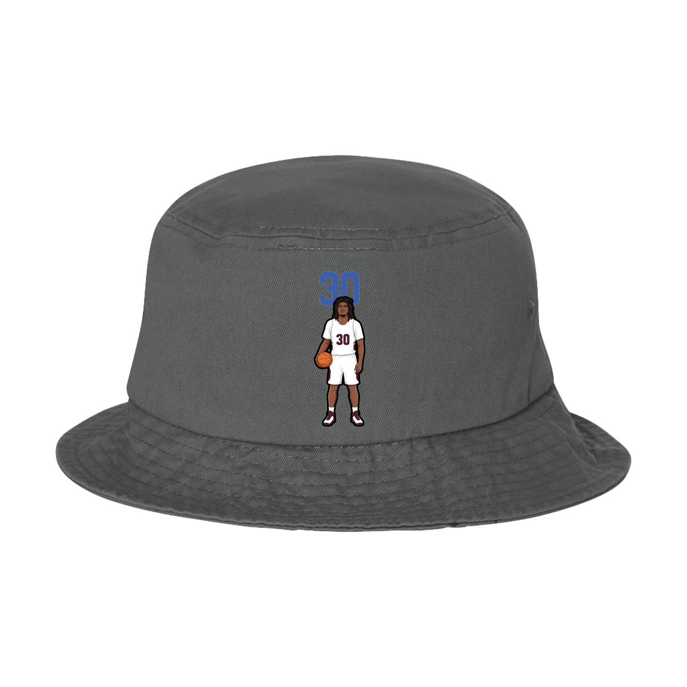 Bucket Cap — Number Top in Grey