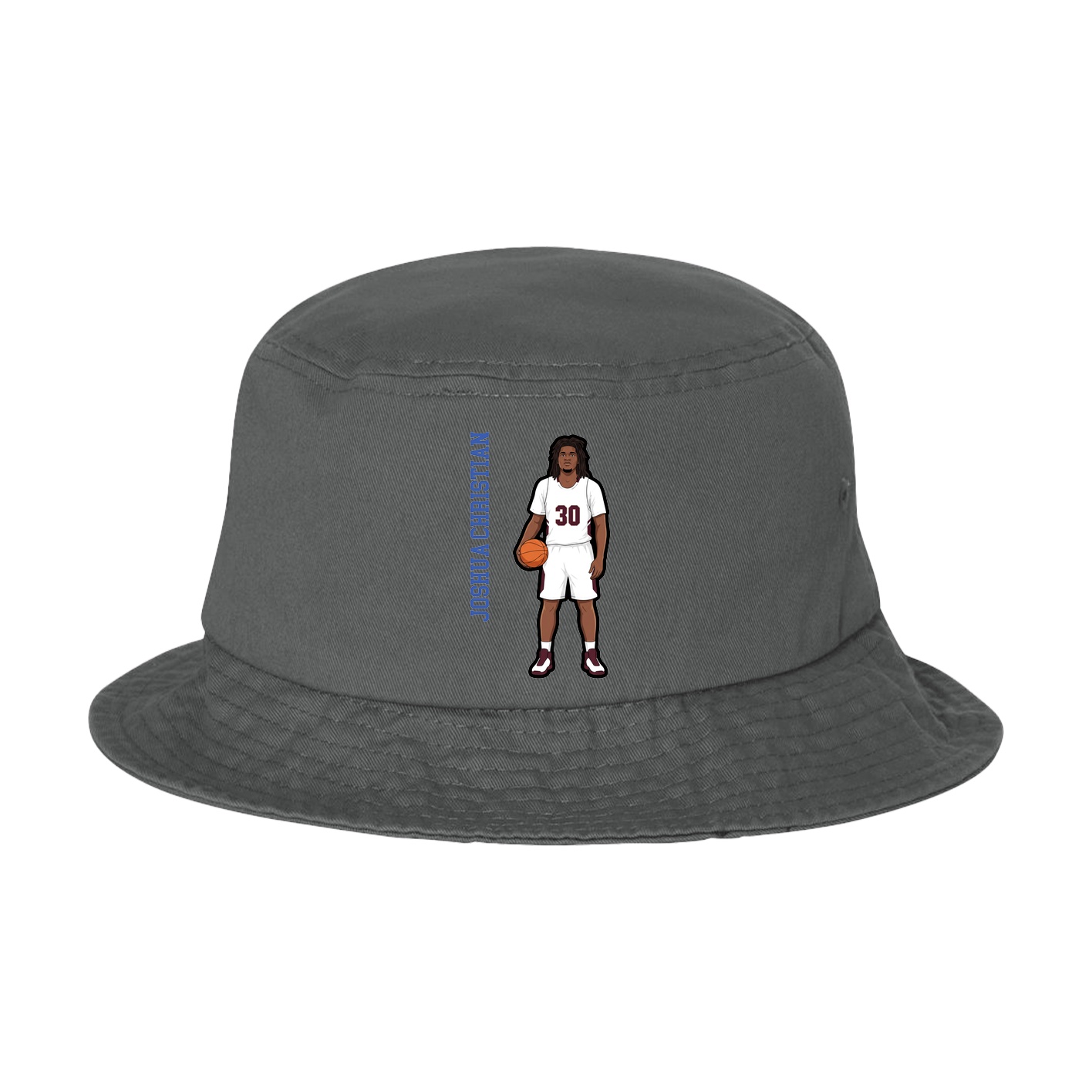 Bucket Cap — Name Vertical in Grey