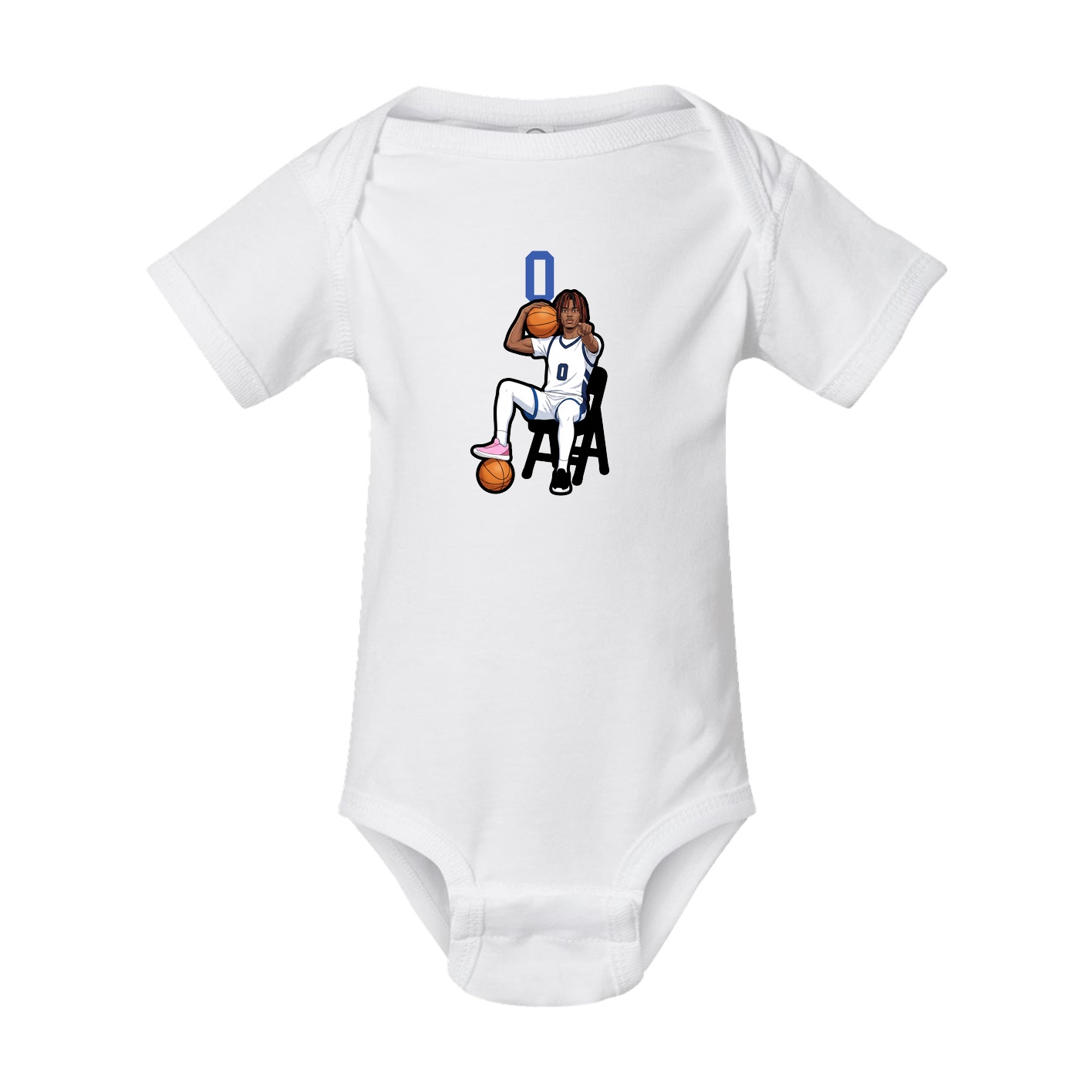 Baby Onesie — Number Top in White