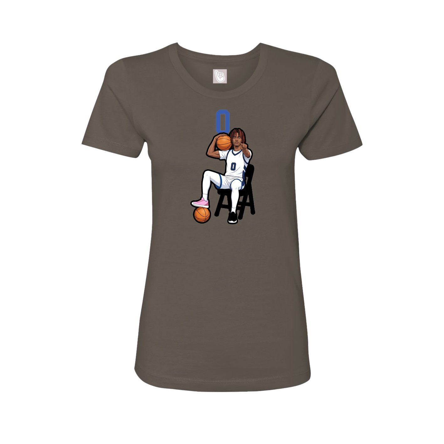 Womens Tee — Number Top in Grey