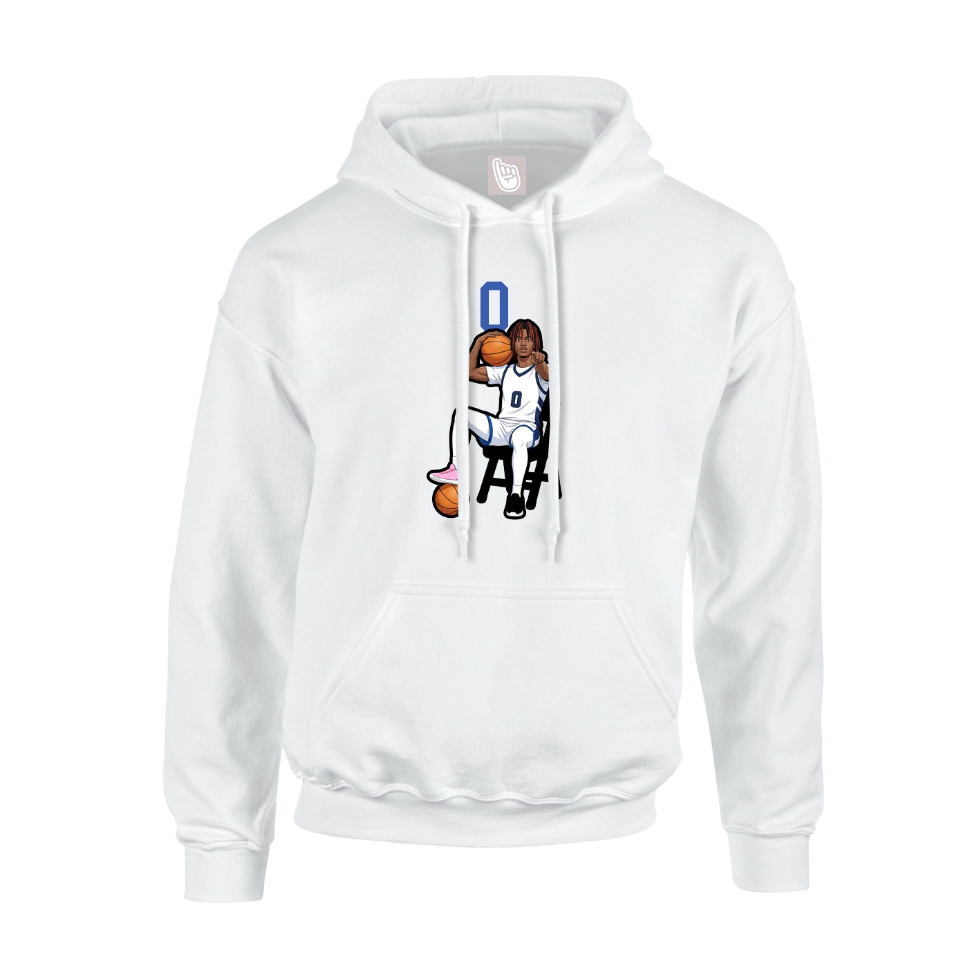 Hoodie — Number Top in White