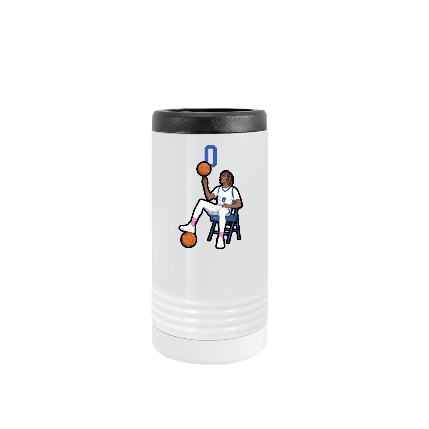 Slim Beverage Holder — Number Top in White