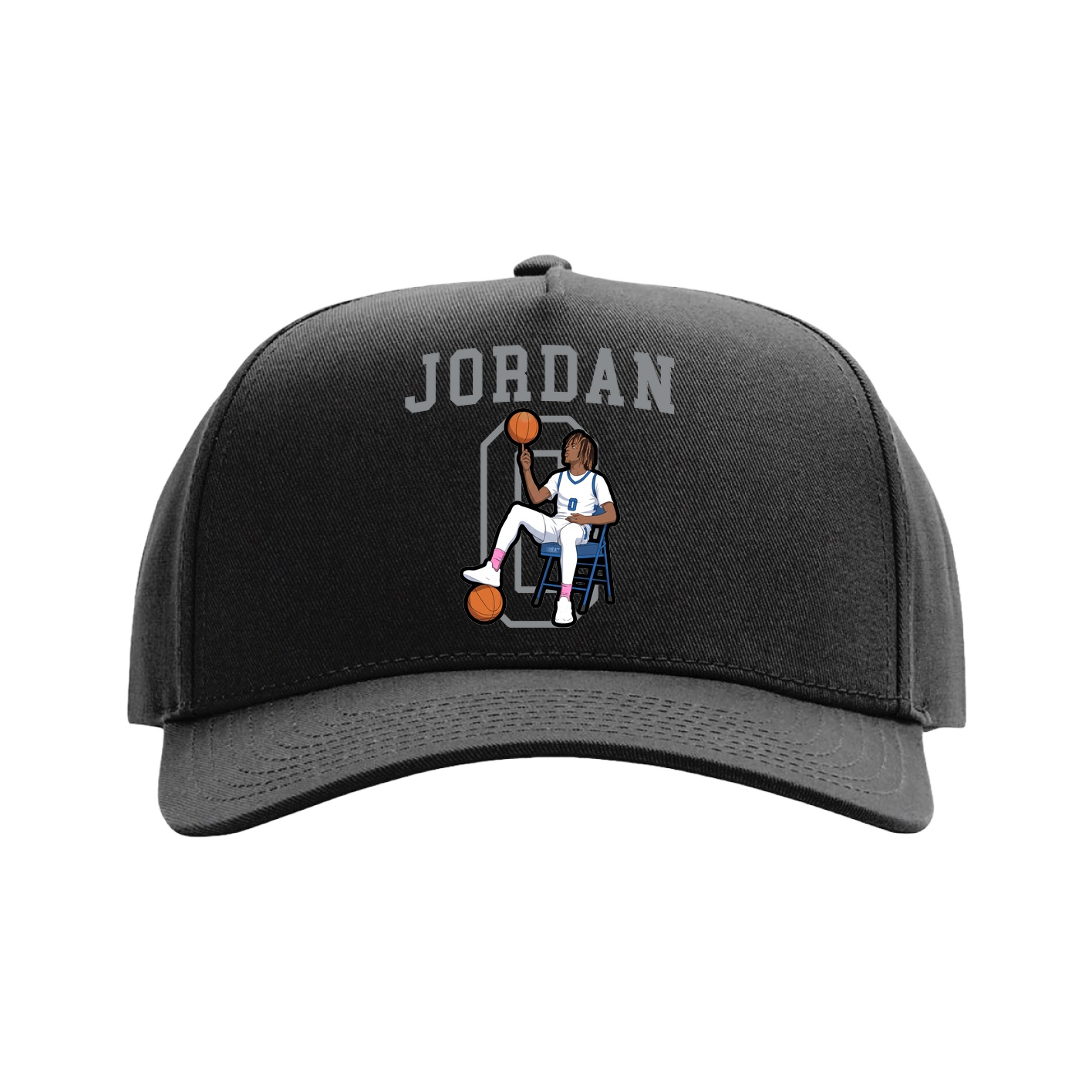 Full Fabric Five-Panel Champ Cap — Shirsey in Black