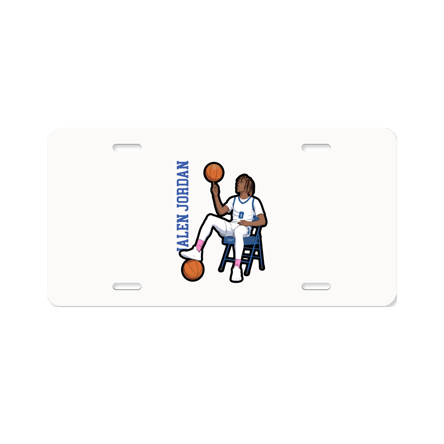 License Plate — Name Vertical in Classic