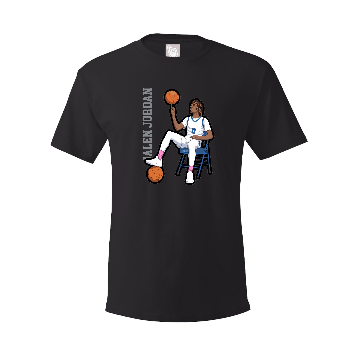 Youth Tee — Name Vertical in Black