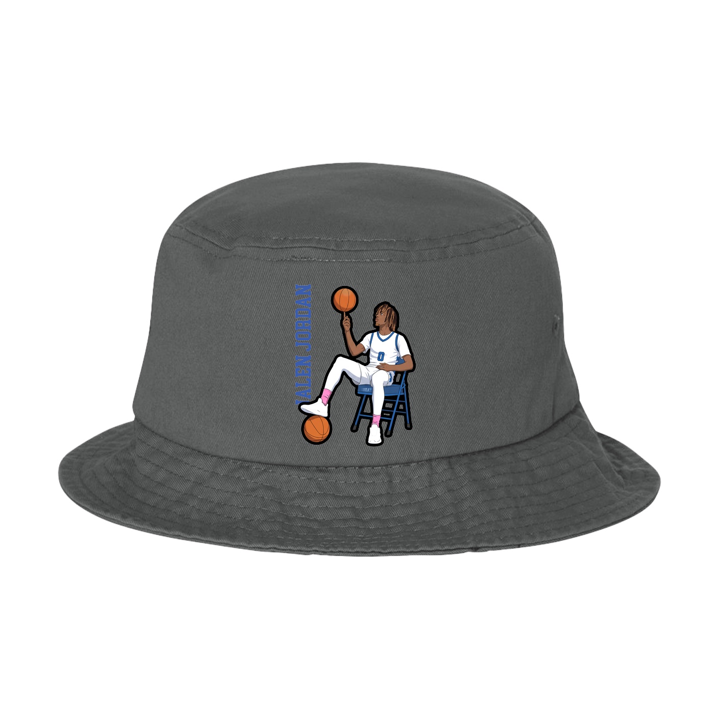 Bucket Cap — Name Vertical in Grey