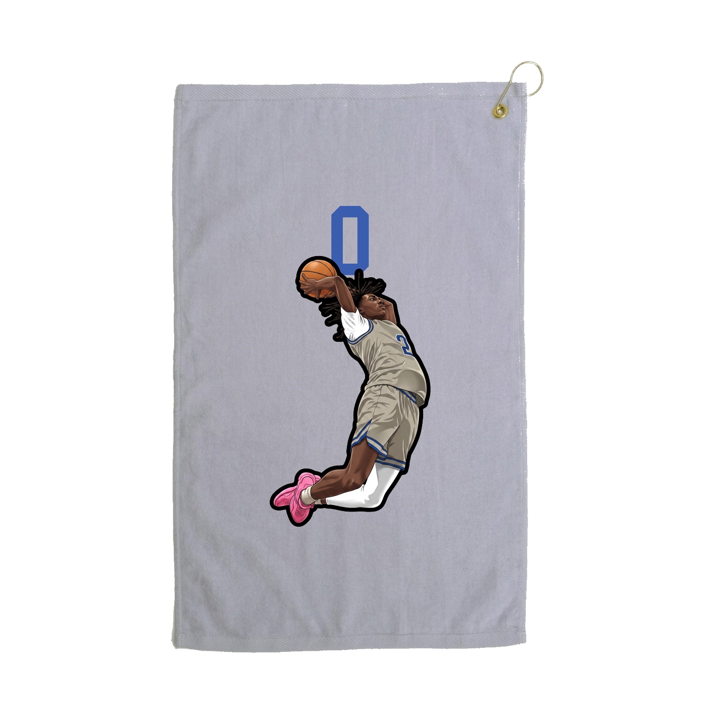 Golf Towel — Number Top in Grey
