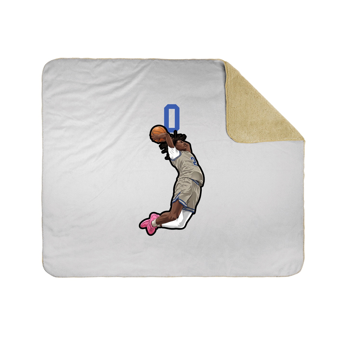 Throw Blanket — Number Top in White
