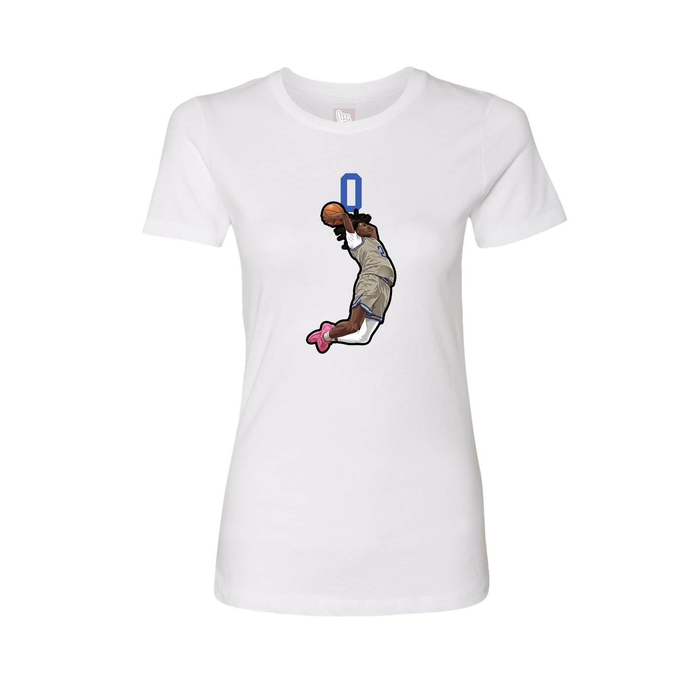Womens Tee — Number Top in White