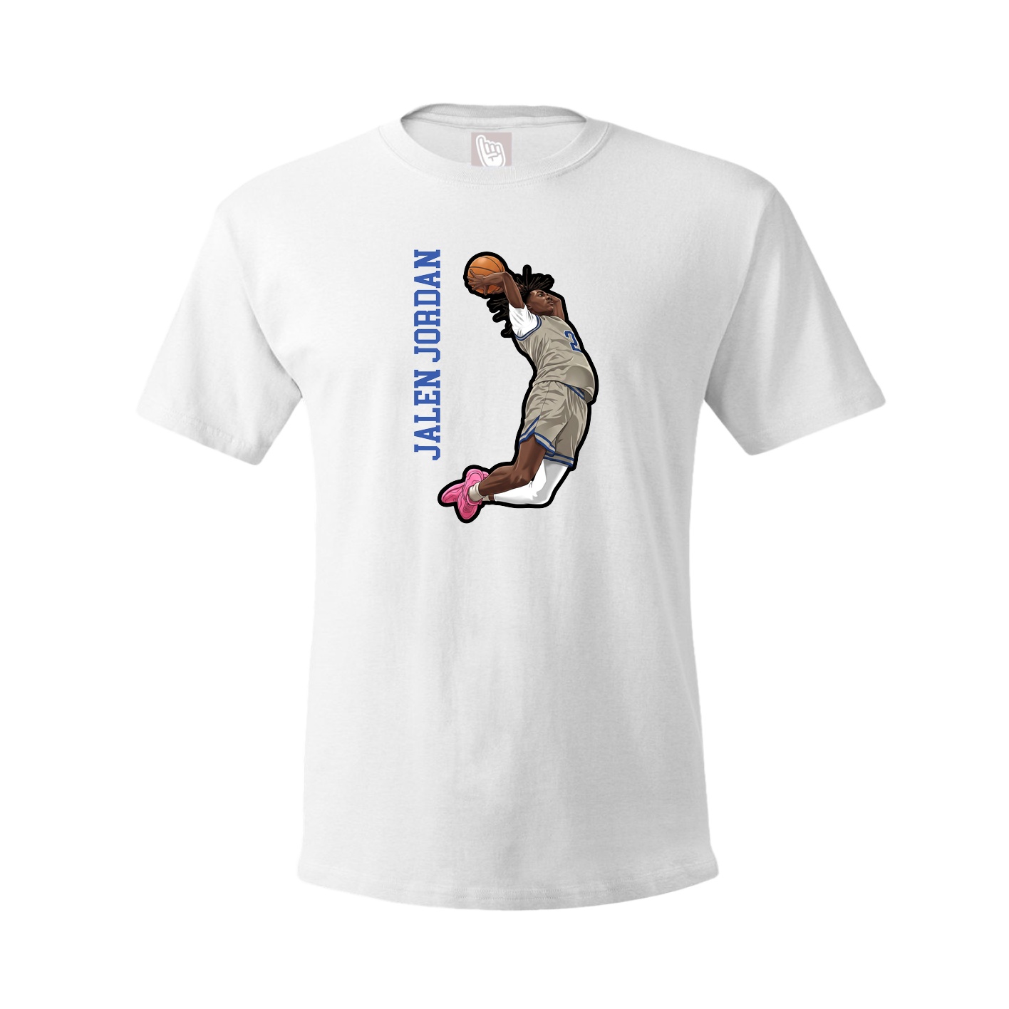 Youth Tee — Name Vertical in White