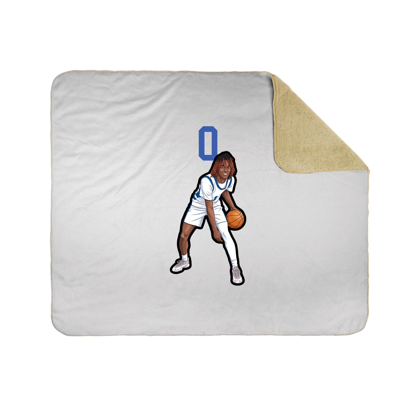 Throw Blanket — Number Top in White
