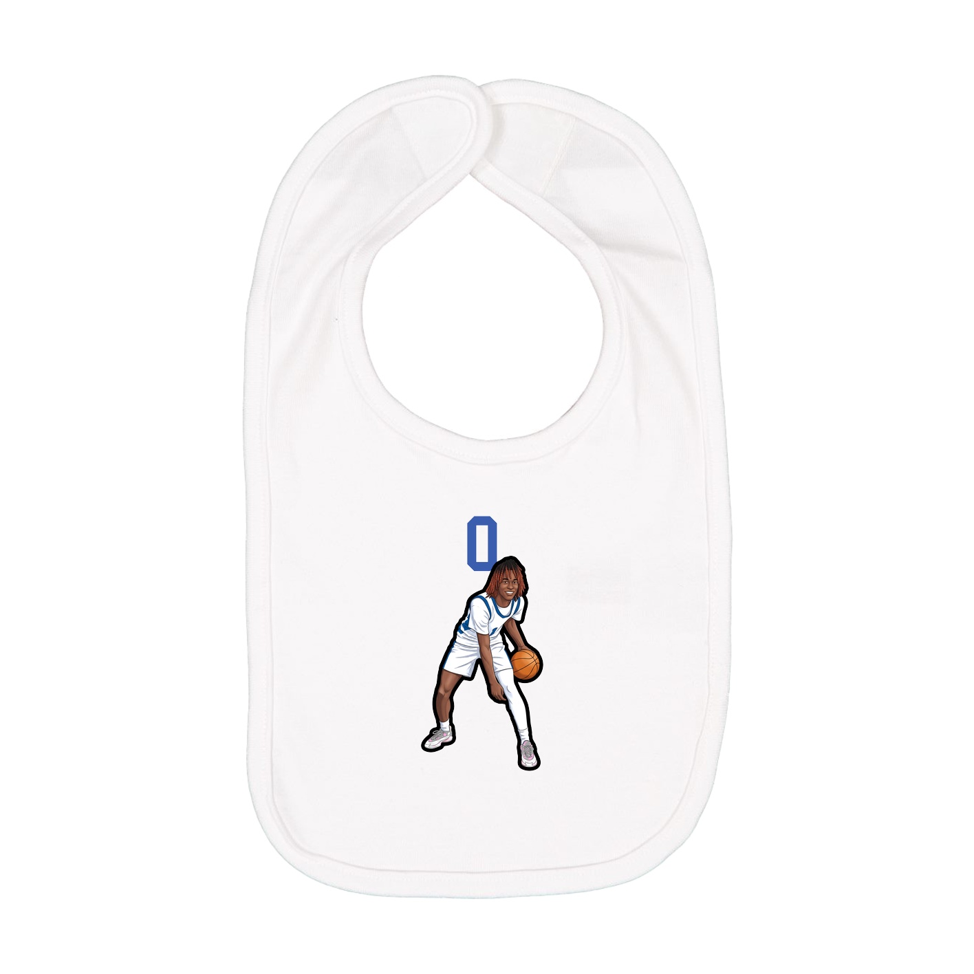 Infant Bib — Number Top in White