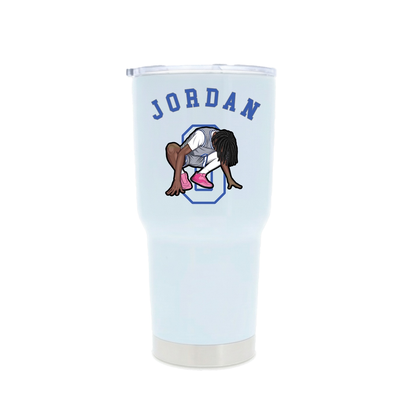 30oz Stainless Steel Tumbler — Shirsey Arch in White