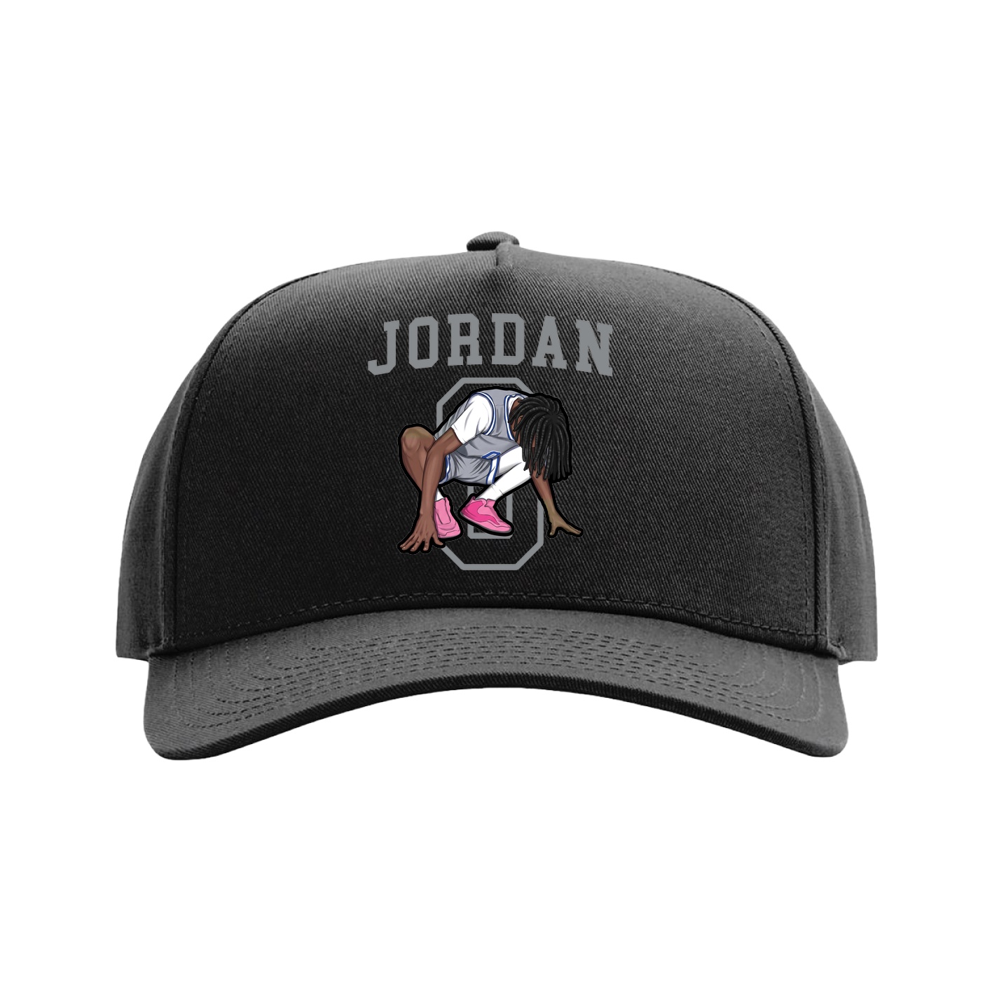 Full Fabric Five-Panel Champ Cap — Shirsey in Black