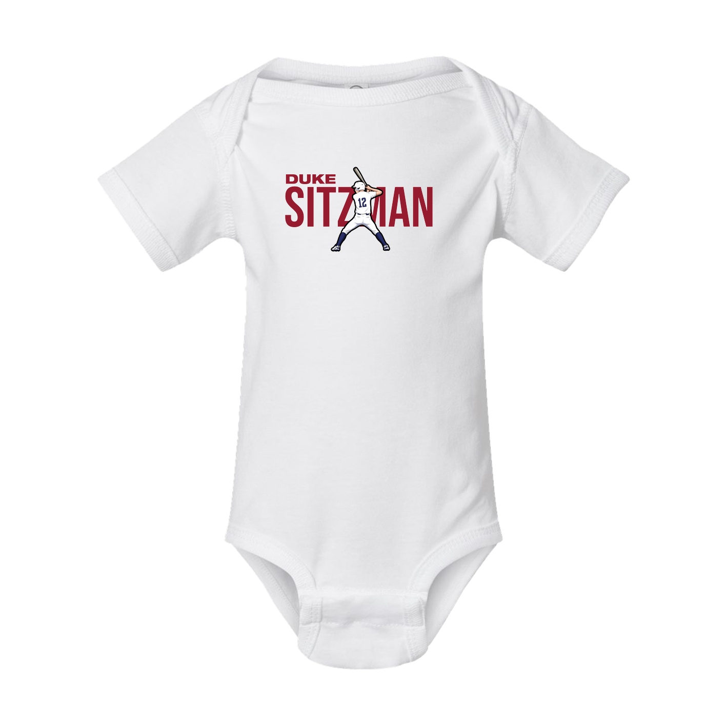 Baby Onesie — Player Name in White