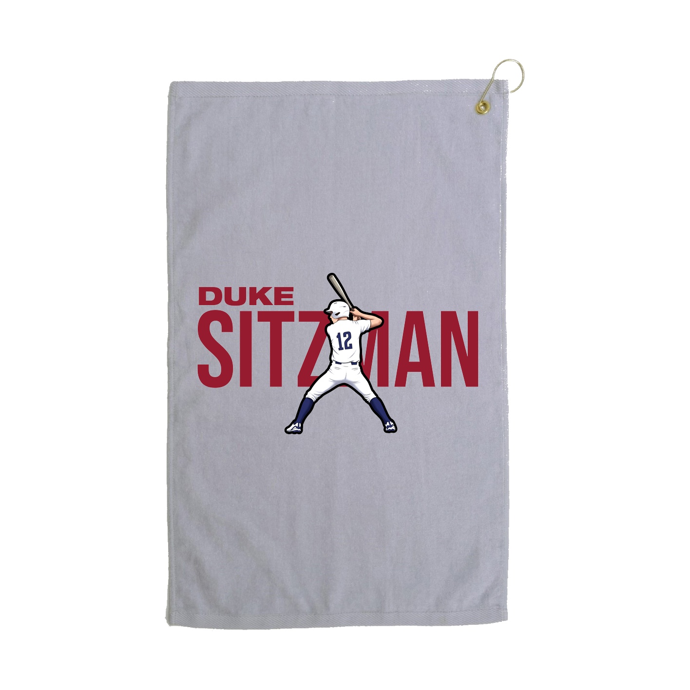 Golf Towel — Player Name in Grey