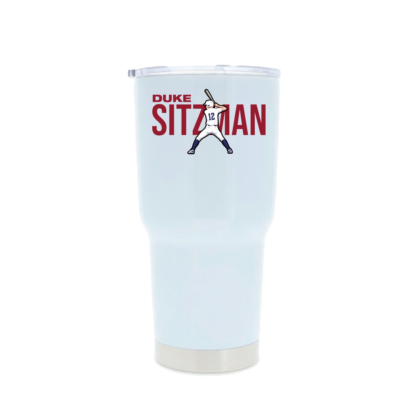 30oz Stainless Steel Tumbler — Player Name in White