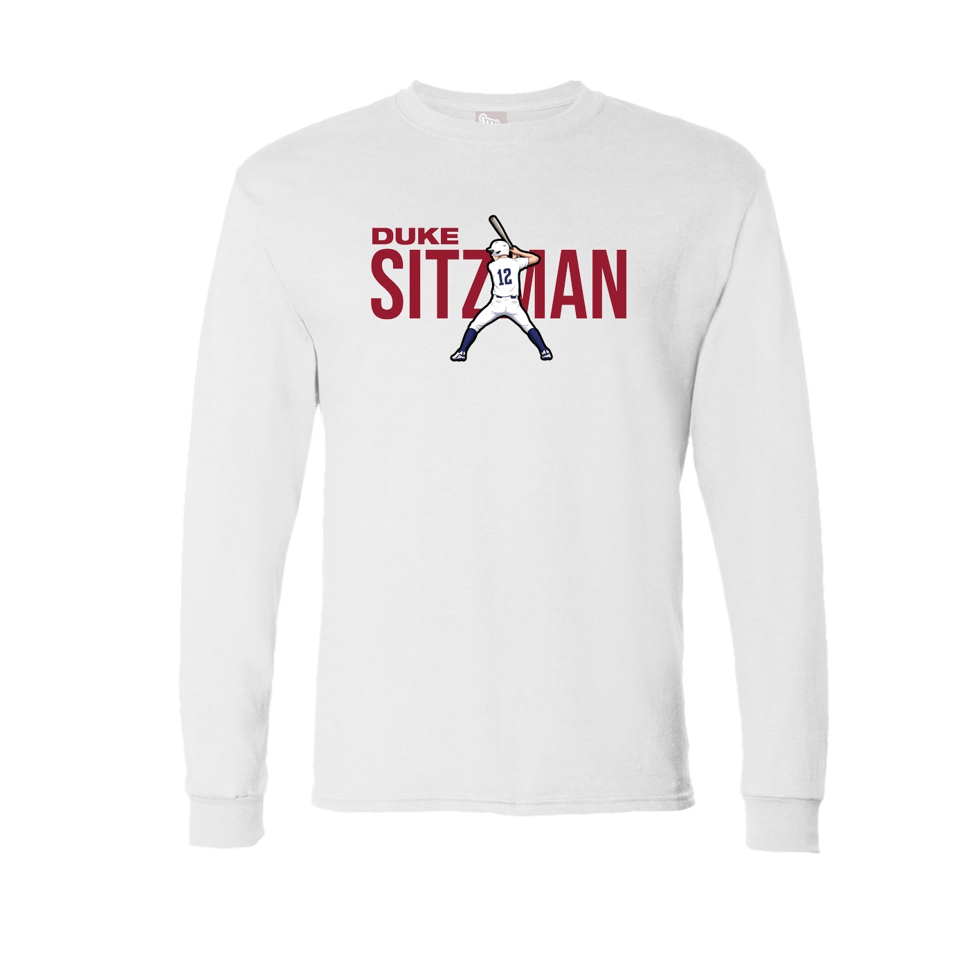 Long Sleeve Tee — Player Name in White