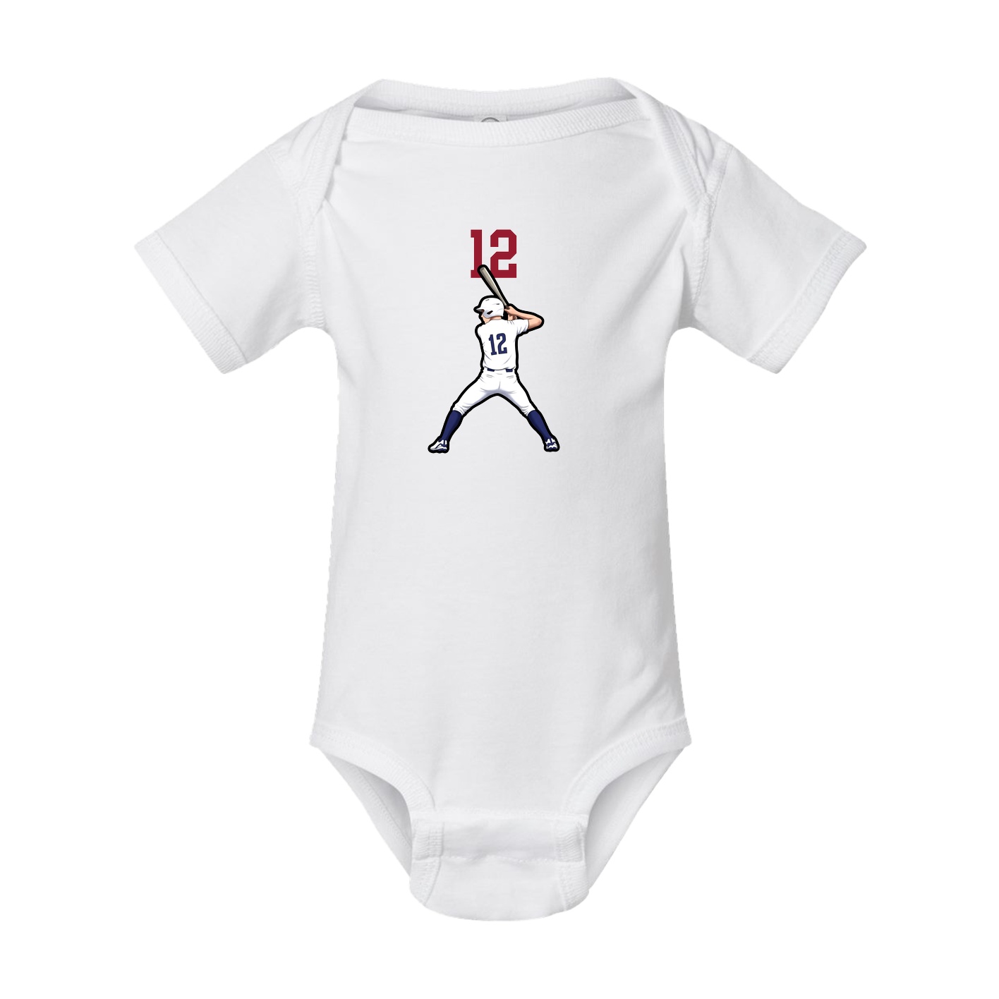 Baby Onesie — Number Top in White