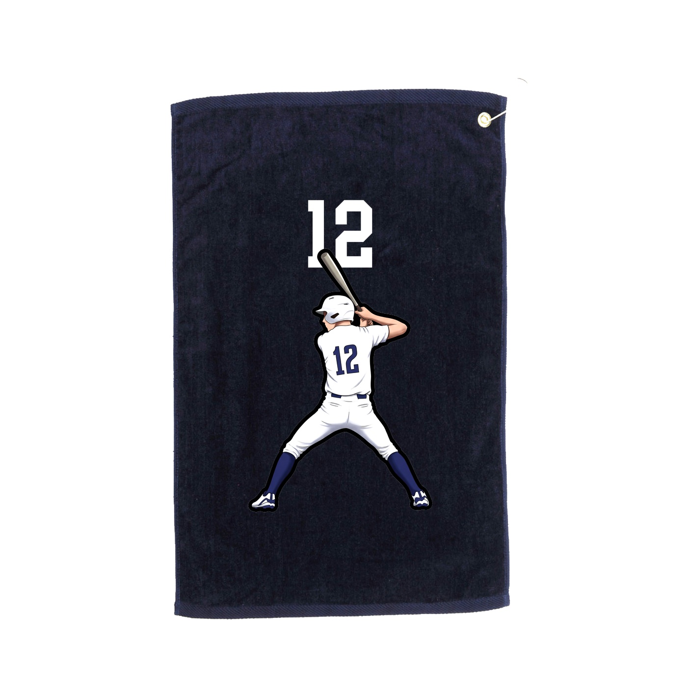 Golf Towel — Number Top in Navy