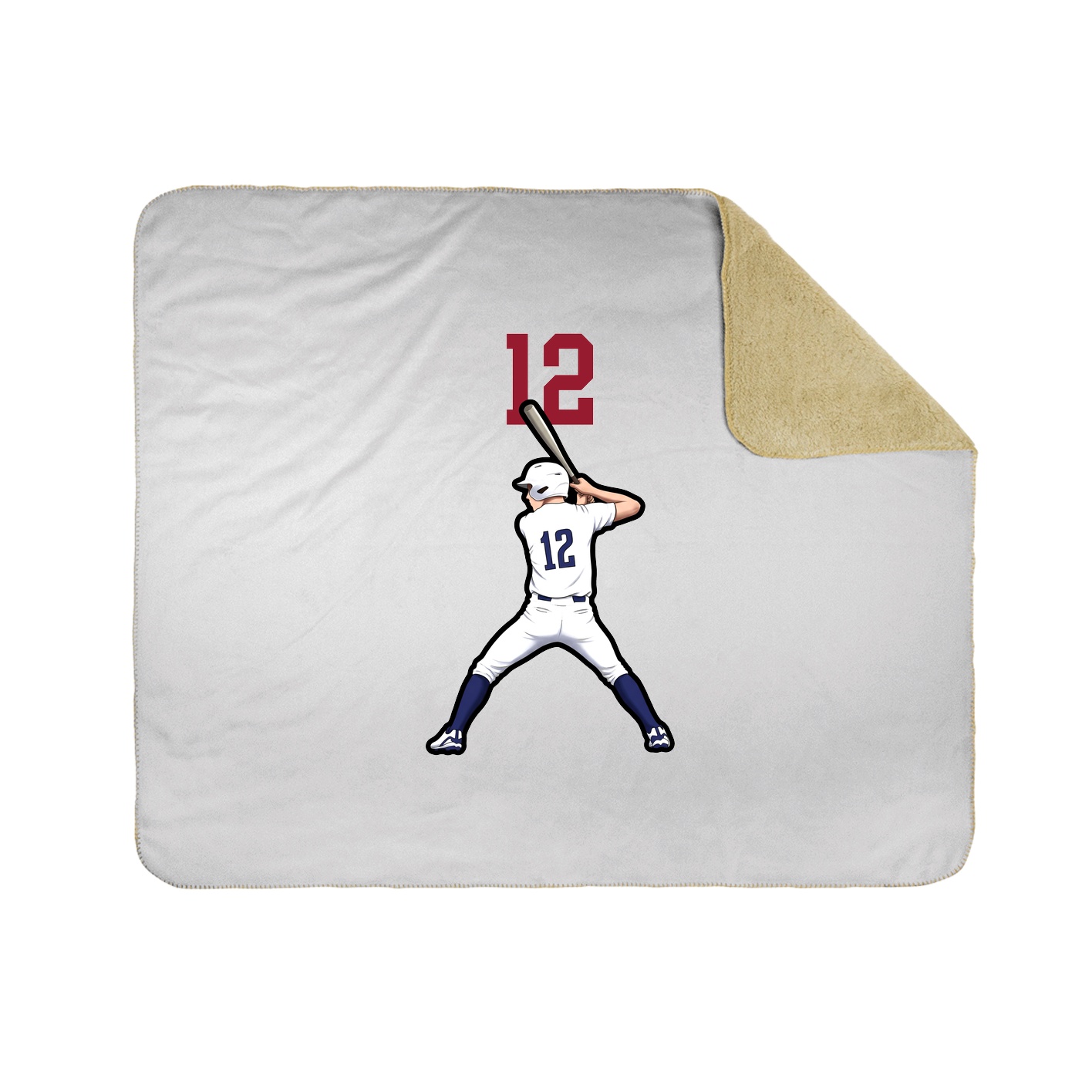 Throw Blanket — Number Top in White