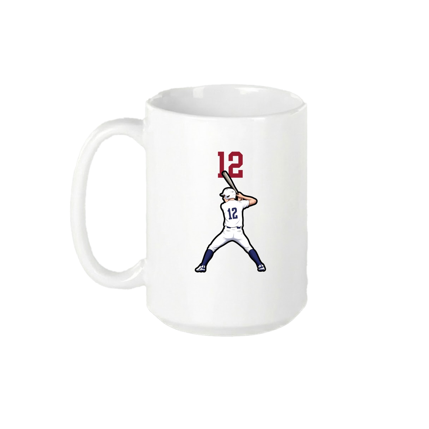 15oz Coffee Mug — Number Top in White
